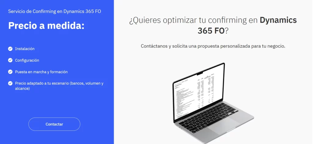 Confirming para Dynamics 365 Finance & Operations