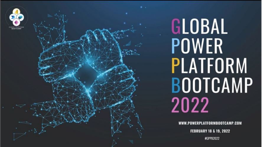 Cartel de la edición 2022 del Global Power Platform Bootcamp 